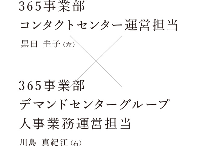 365事業部 黒田圭子ｘ川島真紀江