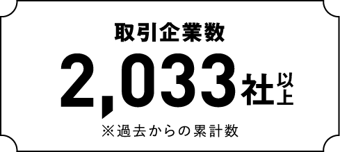 取引企業数2,033社以上