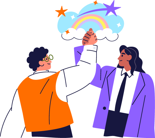 虹を掲げる人々